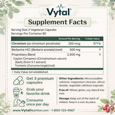 Vytal Supplements Berberine Formula
