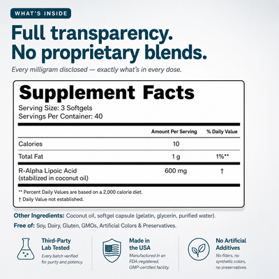 Vytal's Stabilized R-alpha Lipoic Acid
