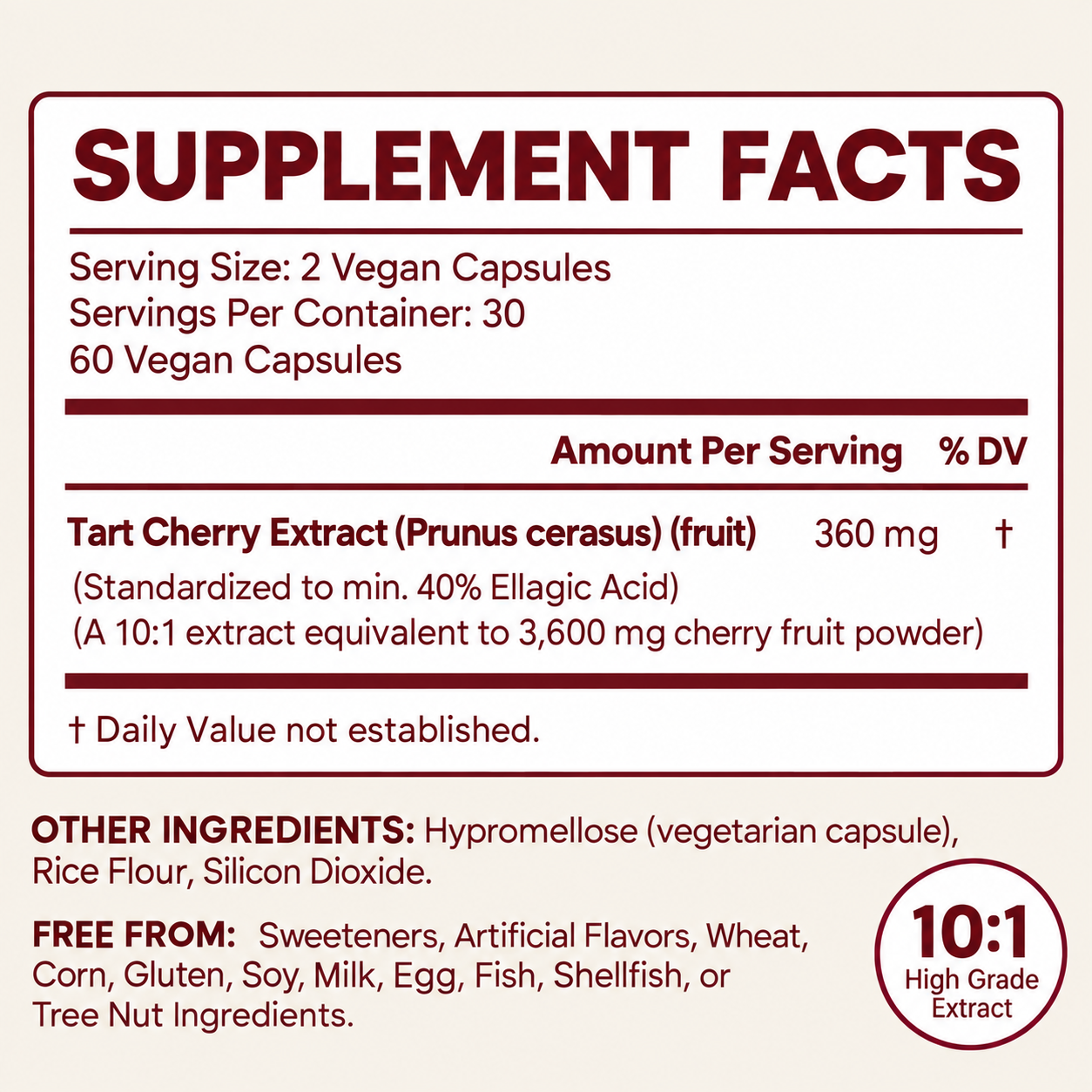 Vytals Tart Cherry Extract